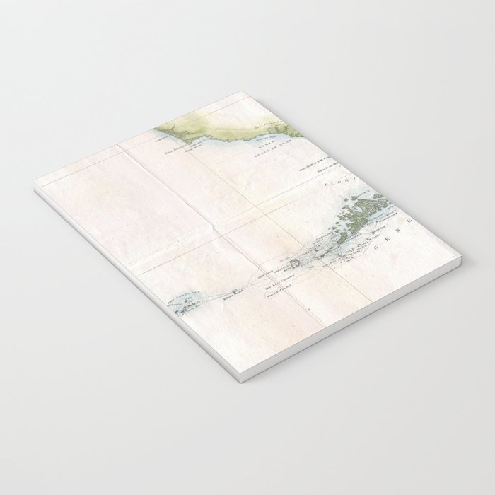 Vintage Map of The Florida Keys (1852) Notebook Gallery Image 3