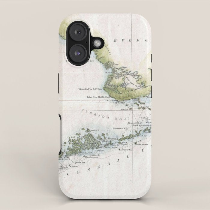 Vintage Map of The Florida Keys (1852) iPhone Case Gallery Image 1