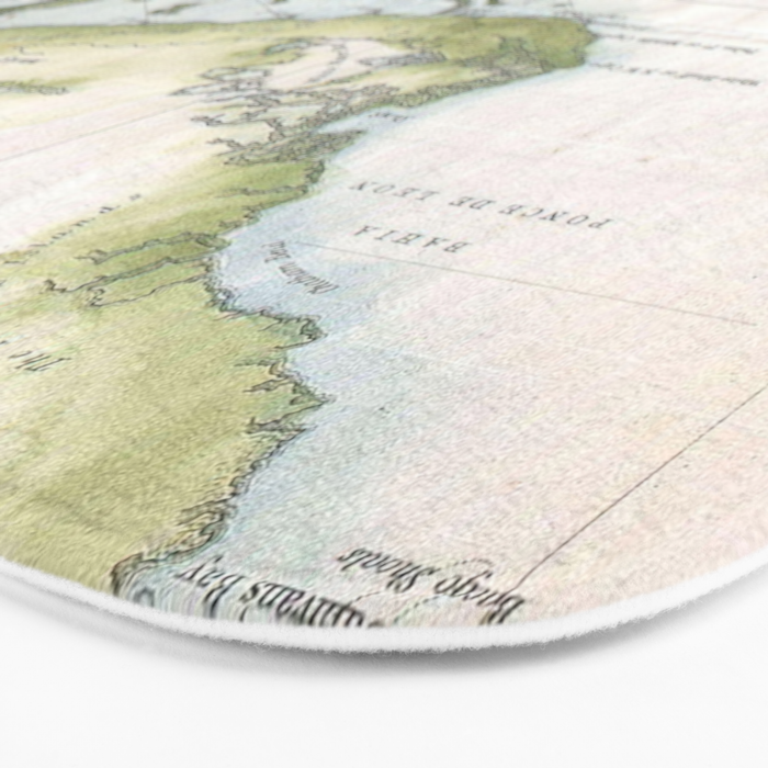 Vintage Map of The Florida Keys (1852) Bath Mat Gallery Image 3