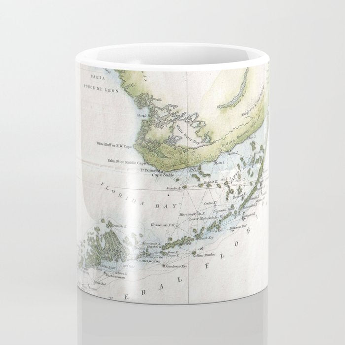 Vintage Map of The Florida Keys (1852) Coffee Mug Gallery Image 4