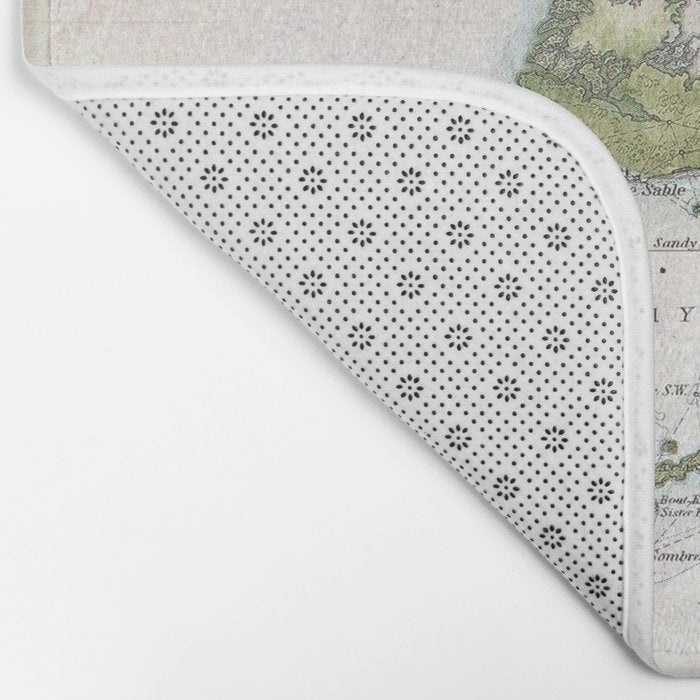 Vintage Map of The Florida Keys (1852) Bath Mat Gallery Image 2