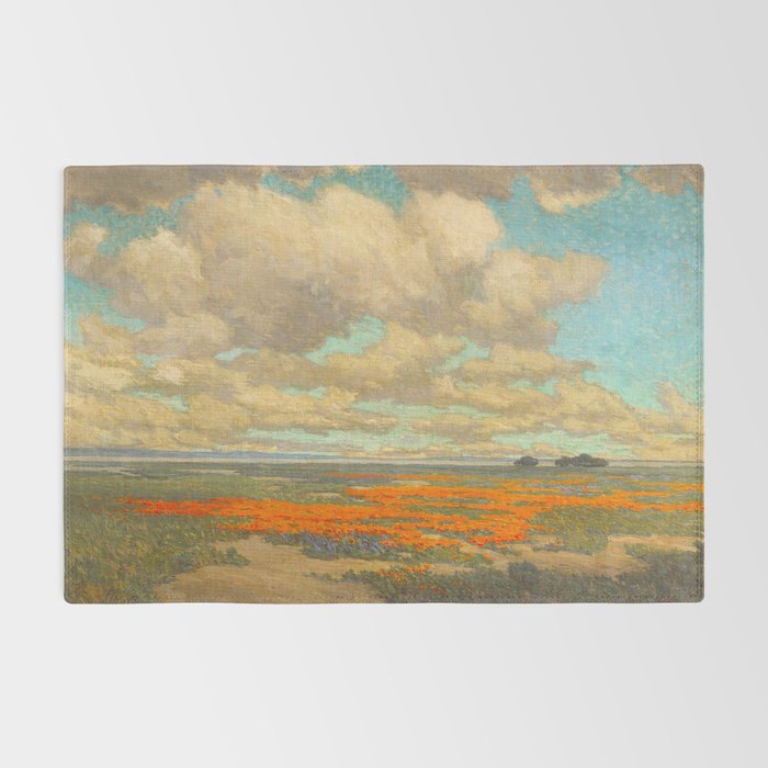 1911 Granville Redmond - A Field of California Poppies Rug Gallery Image 2