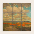 1911 Granville Redmond - A Field of California Poppies Wood Wall Art Gallery Image 1