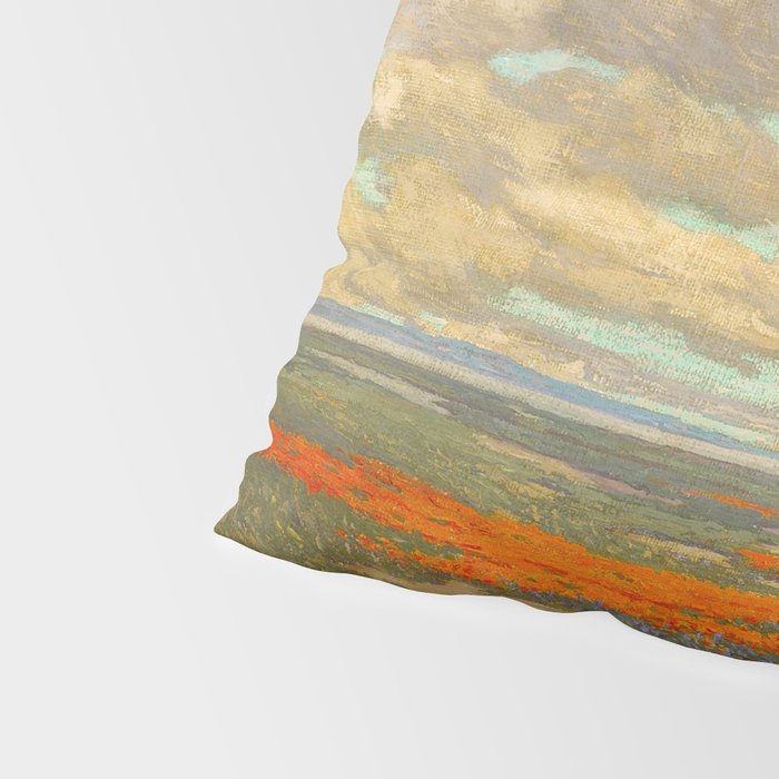 1911 Granville Redmond - A Field of California Poppies Pillow Sham Gallery Image 4
