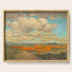 1911 Granville Redmond - A Field of California Poppies Serving Tray Gallery Image 1