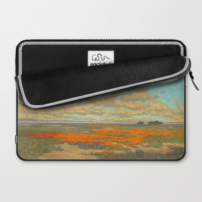 1911 Granville Redmond - A Field of California Poppies Laptop Sleeve Gallery Image 2