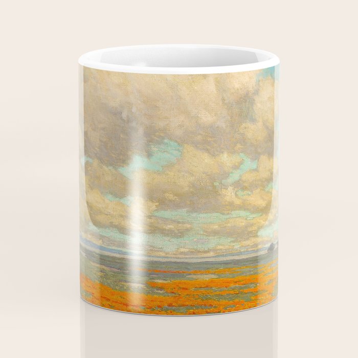 1911 Granville Redmond - A Field of California Poppies Coffee Mug Gallery Image 4