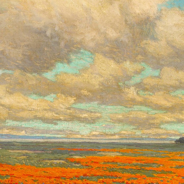1911 Granville Redmond - A Field of California Poppies Coffee Mug Gallery Image 2