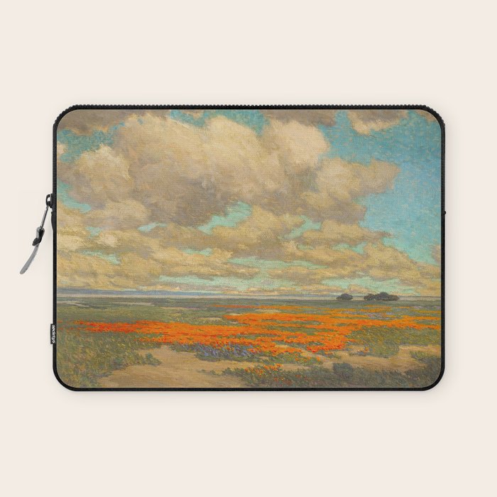 1911 Granville Redmond - A Field of California Poppies Laptop Sleeve Gallery Image 1