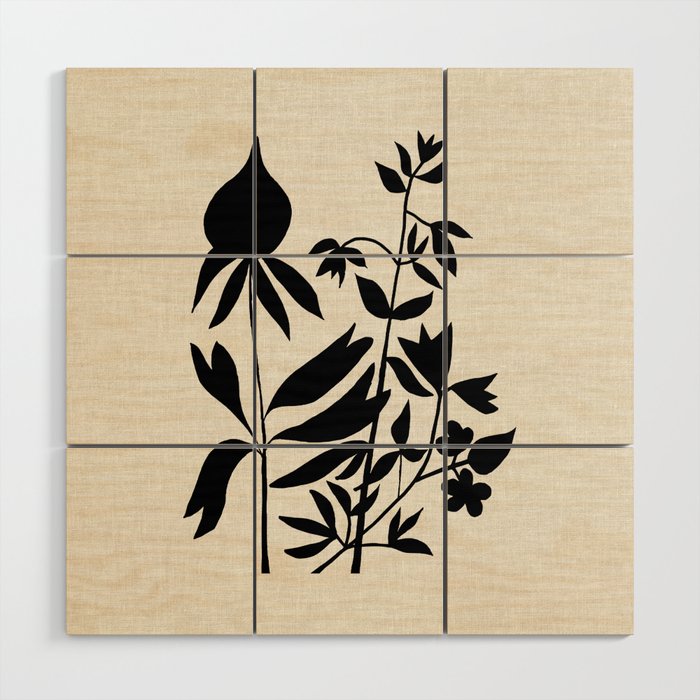 Poppy Bouquet Wood Wall Art Gallery Image 1