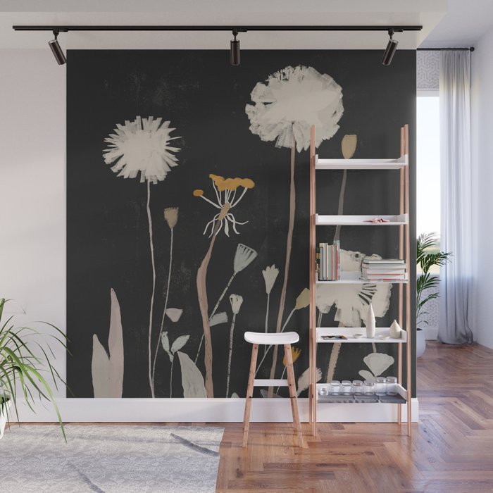 Wildflowers and Dandelions Wall Mural Gallery Image 1