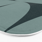 Bauhaus Mid Century Modern Geometric XI Earthy Green Bath Mat Gallery Image 3
