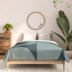Bauhaus Mid Century Modern Geometric XI Earthy Green Comforter Gallery Image 3