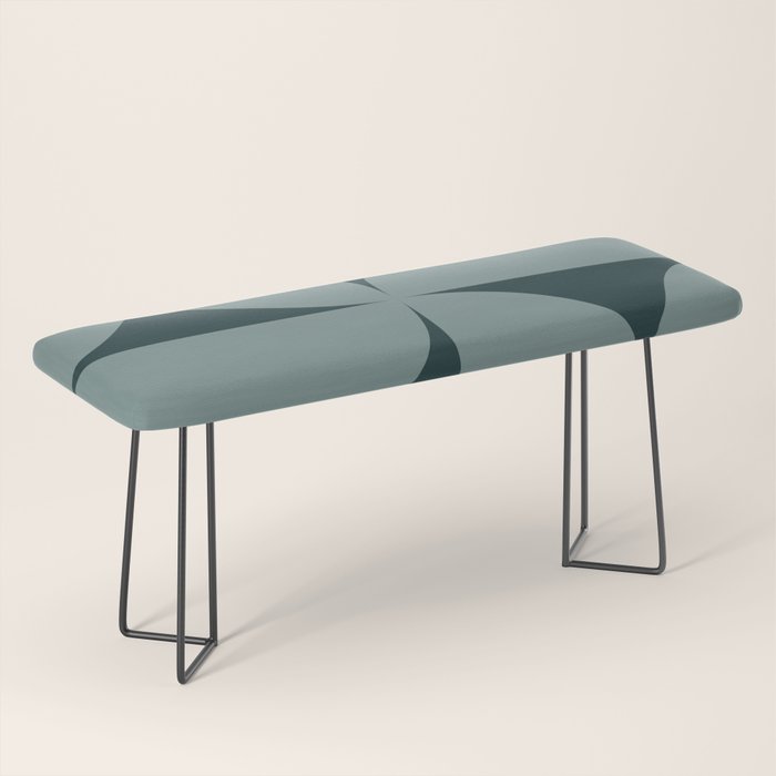 Bauhaus Mid Century Modern Geometric XI Earthy Green Bench Gallery Image 1