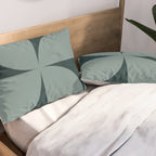 Bauhaus Mid Century Modern Geometric XI Earthy Green Pillow Sham Gallery Image 2