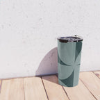 Bauhaus Mid Century Modern Geometric XI Earthy Green Travel Mug Gallery Image 4