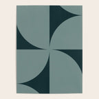 Bauhaus Mid Century Modern Geometric XI Earthy Green Poster Gallery Image 4