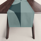 Bauhaus Mid Century Modern Geometric XI Earthy Green Table Runner Gallery Image 1