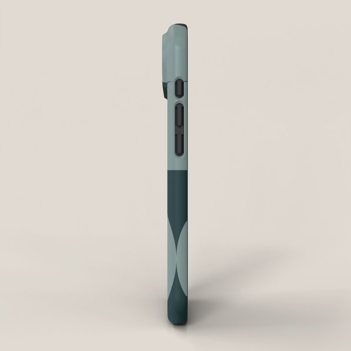 Bauhaus Mid Century Modern Geometric XI Earthy Green iPhone Case Gallery Image 2