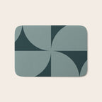Bauhaus Mid Century Modern Geometric XI Earthy Green Bath Mat Gallery Image 1