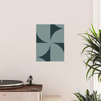Bauhaus Mid Century Modern Geometric XI Earthy Green Poster Gallery Image 2