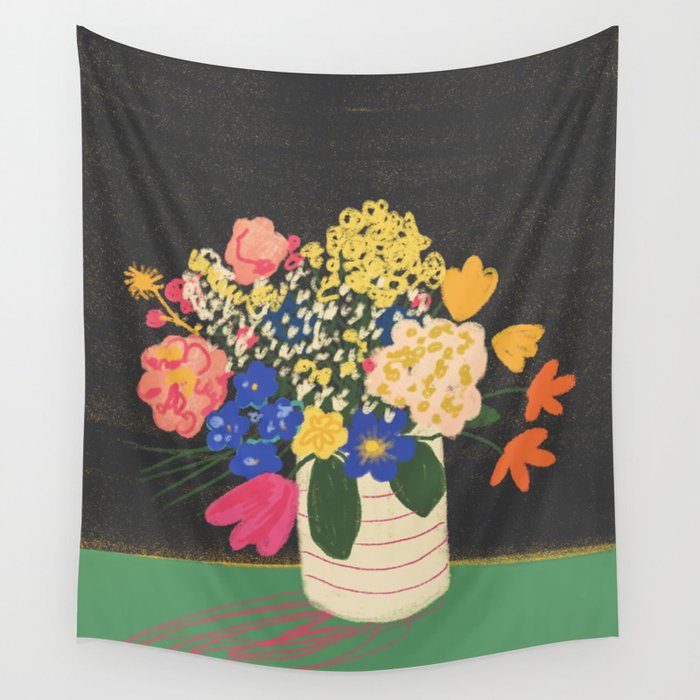 Bright bouquet  Wall Tapestry Gallery Image 1