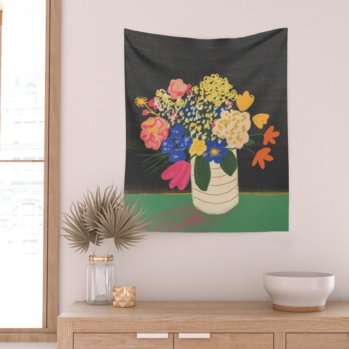 Bright bouquet  Wall Tapestry Gallery Image 2