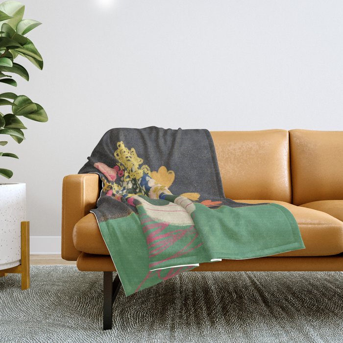 Bright bouquet  Throw Blanket Gallery Image 1