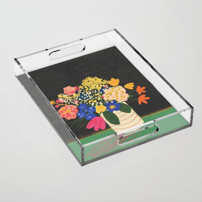Bright bouquet  Acrylic Tray Gallery Image 1