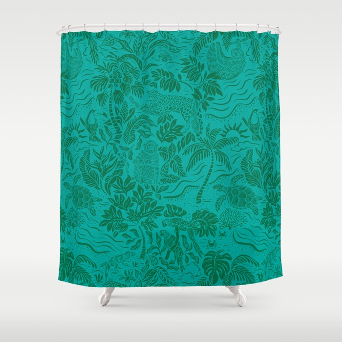 Costa Rica Vida Verde Shower Curtain Gallery Image 1
