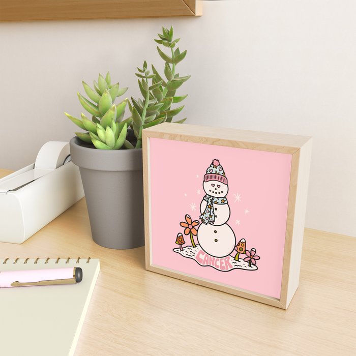 Cancer Zodiac Snowman Mini Art Print Gallery Image 2