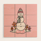 Cancer Zodiac Snowman Wood Wall Art Gallery Image 1