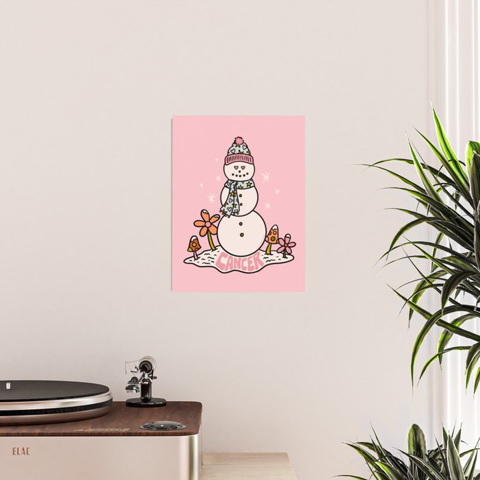 Cancer Zodiac Snowman Poster Gallery Image 2