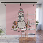Cancer Zodiac Snowman Wall Mural Gallery Image 1