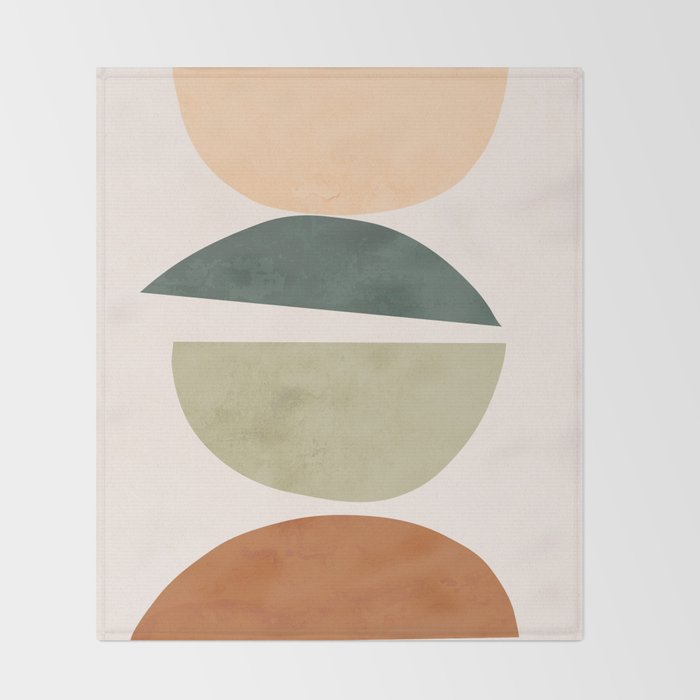 Minimal Abstract Shapes 15 Throw Blanket Gallery Image 2