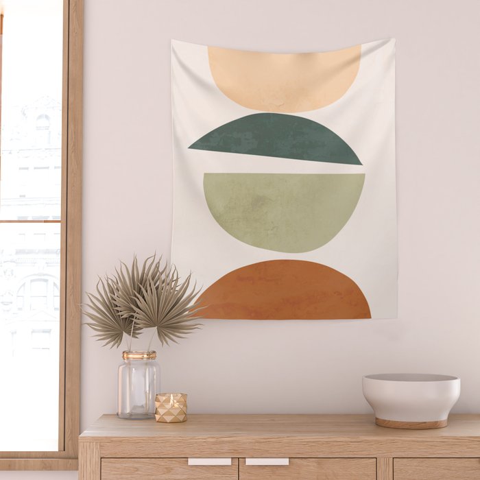 Minimal Abstract Shapes 15 Wall Tapestry Gallery Image 2