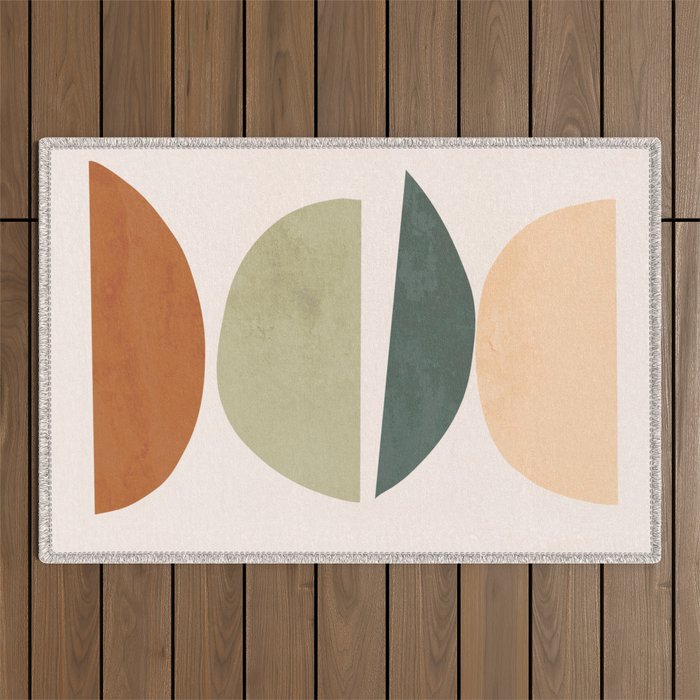 Minimal Abstract Shapes 15 Outdoor Rug Gallery Image 1