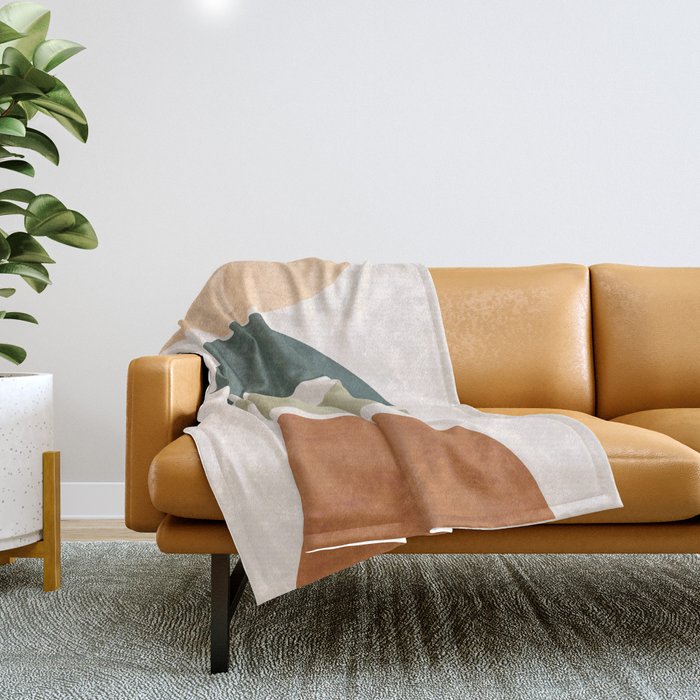 Minimal Abstract Shapes 15 Throw Blanket Gallery Image 1