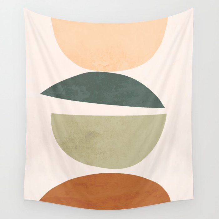Minimal Abstract Shapes 15 Wall Tapestry Gallery Image 1