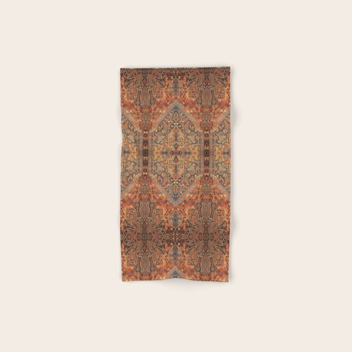 N198 - Vintage Heritage Traditional Golden Berber Moroccan Style Bath Towel Gallery Image 1