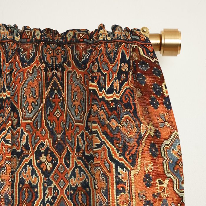 N198 - Vintage Heritage Traditional Golden Berber Moroccan Style Window Curtain Gallery Image 2