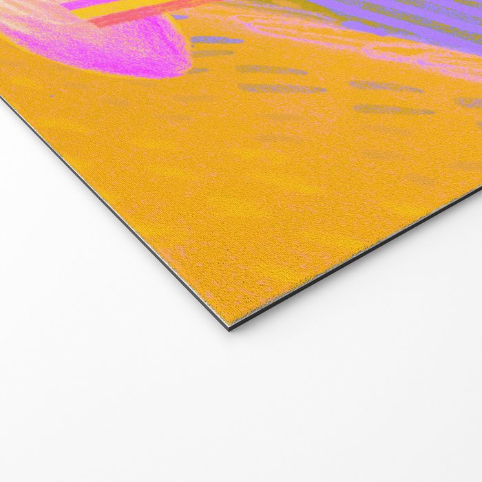 Retro Sunflower & Rainbow in Green & Pink Welcome Mat Gallery Image 2