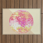 Disco Ball - Pink OmbrÃ© Outdoor Rug Gallery Image 1