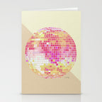 Disco Ball - Pink OmbrÃ© Stationery Card Gallery Image 2