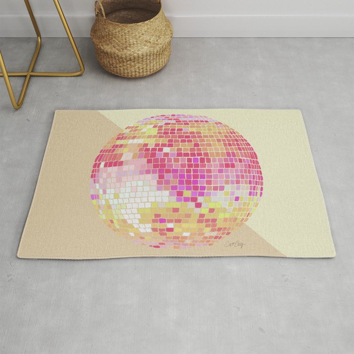 Disco Ball - Pink OmbrÃ© Rug Gallery Image 1