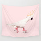 ROLLERSKATING COCKATOO Wall Tapestry Gallery Image 4