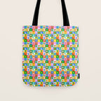 Colorful back to school geometric mosaic pattern Tote Bag Gallery Image 1