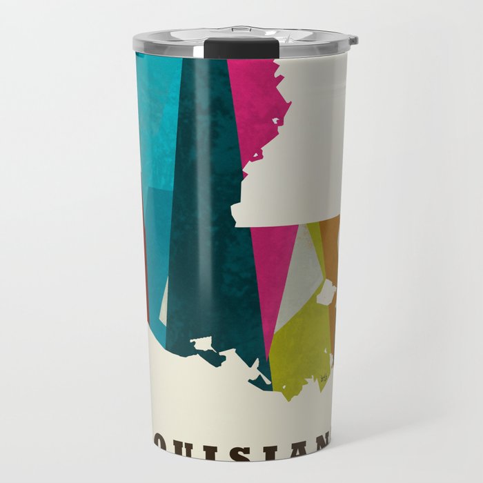 louisiana state map modern Travel Mug Gallery Image 1