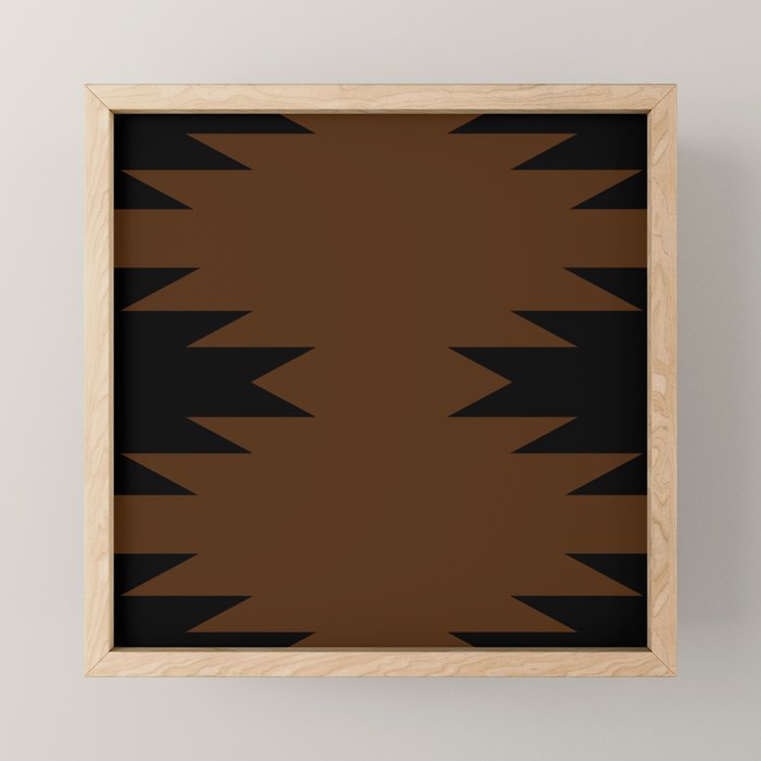 Geometric Southwestern Minimalism - Earthy Burnt Orange Mini Art Print Gallery Image 1