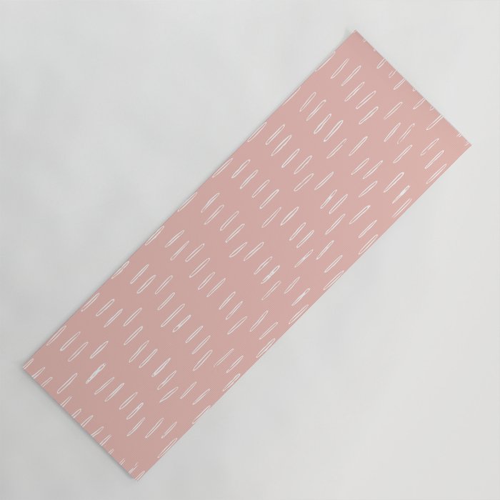 Boho Raindrops Pink Yoga Mat Gallery Image 1